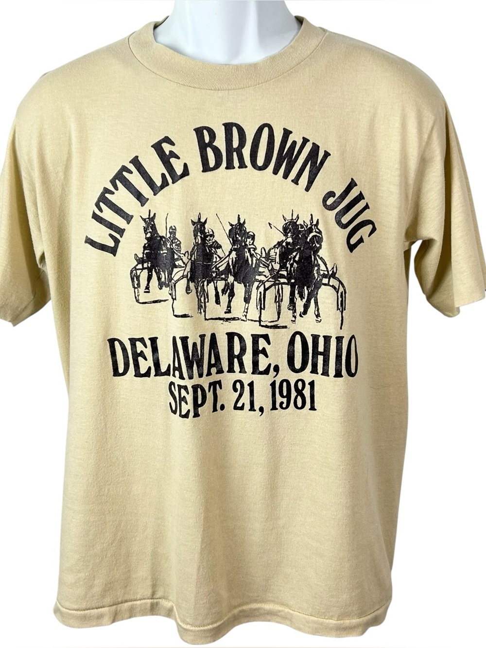 Vintage 1981 Little Brown Jug Harness Racing T shirt Men's Large